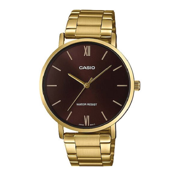 Casio Casio Men 3-Hand Watch - Brown / Gold Plated | MTP-VT01G-5BUDF - Other - Lebanon
