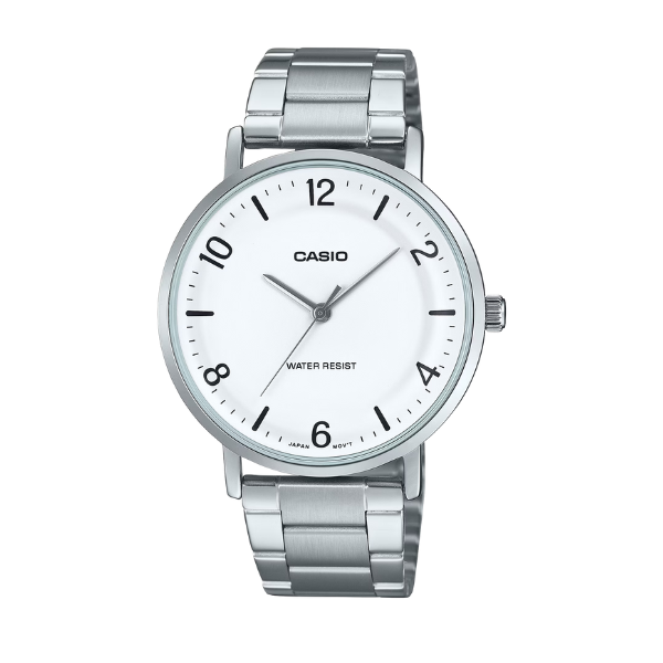 Casio Casio Men 3-Hand Watch - White / Silver | MTP-VT03D-7BDF - Other - Lebanon