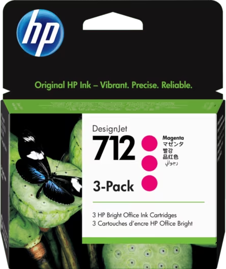 HP HP 712 Magenta DesignJet Ink Cartridge 3-Pack | 3ED78A - Printers & Ink - Lebanon