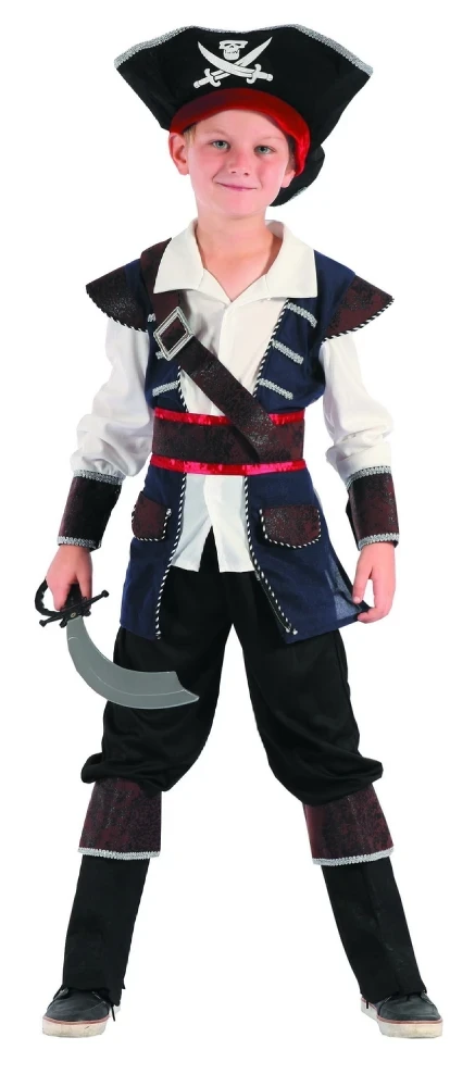 Pirate Captain Costume (Shirt, Pants with Boot Tops, Hat, Belt, Shoulder Strap) | 091017 - Toys & Games - Lebanon