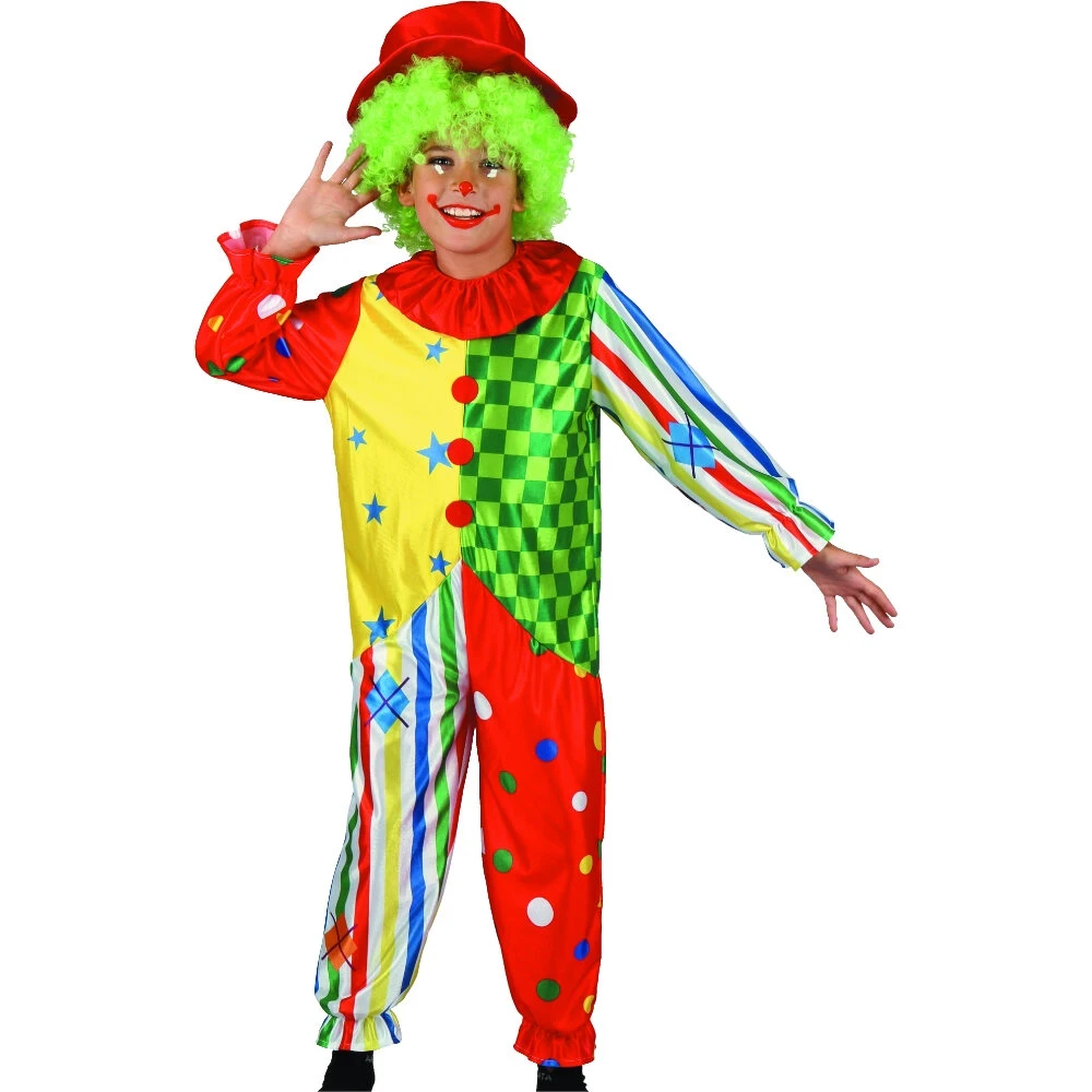 Clown Costume for Boys (Jumpsuit, Hat, Neckpiece) | 091159 - Toys & Games - Lebanon
