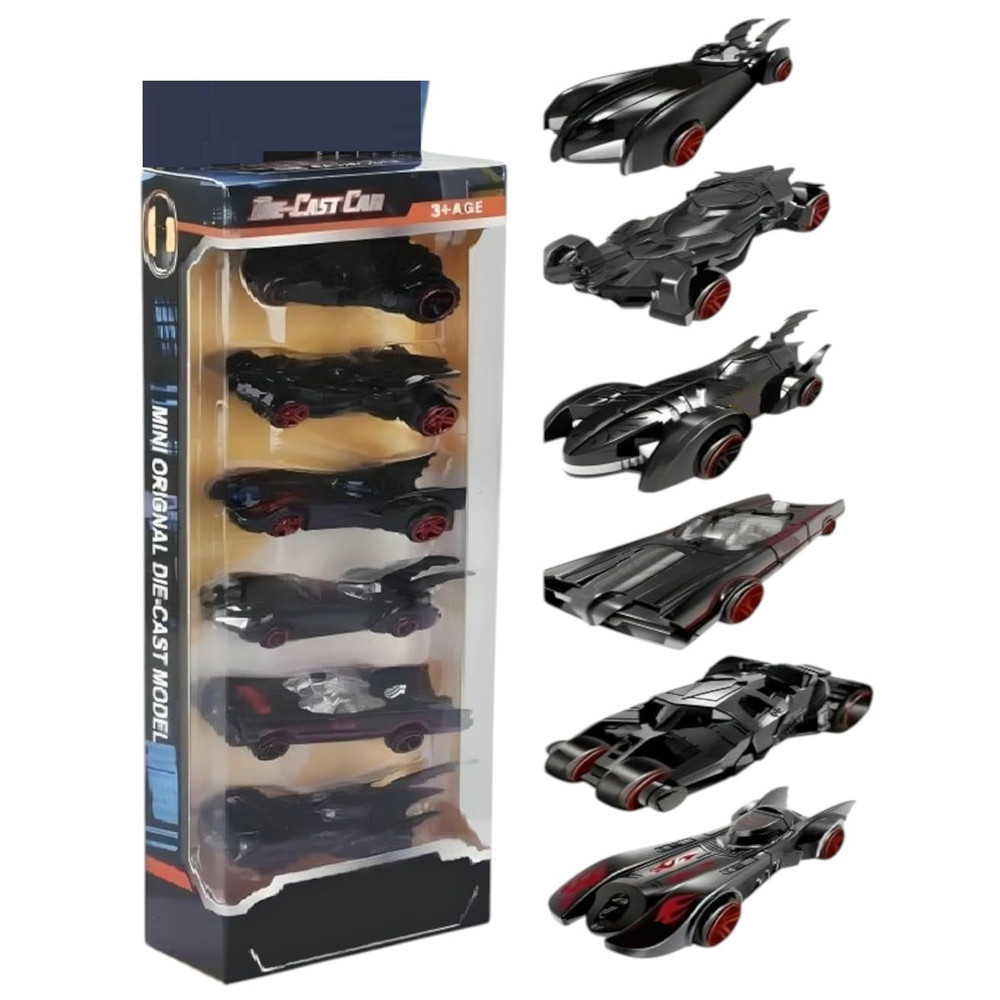 Batmobile Style 6-Piece Die-Cast Car Set | 054-6 - Toys & Games - Lebanon