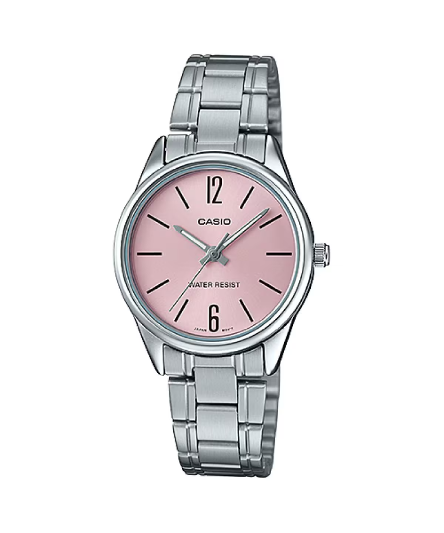 Casio Casio LTP-V005D-4BUDF Analog Watch - Pink Dial - Stainless Steel Bracelet | LTP-V005D-4BUDF - Other - Lebanon