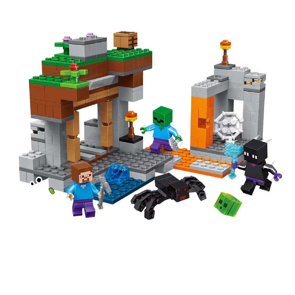 Minecraft-Inspired Cave Adventure Building Blocks Set | 497210 - Home & Kitchen - Lebanon