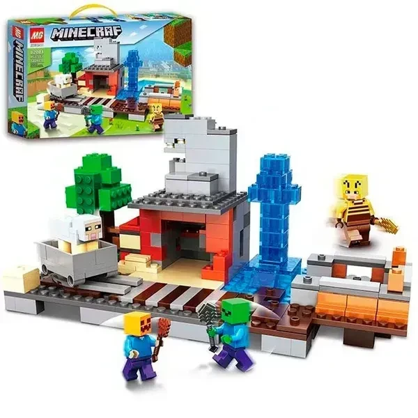 MG Minecraft Mine Adventure Building Blocks Set 322 Pieces | 82001 - Home & Kitchen - Lebanon
