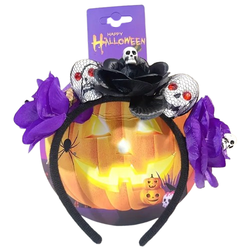 Halloween Pumpkin Mask with Purple Feather Trim | AL2618 - Toys & Games - Lebanon