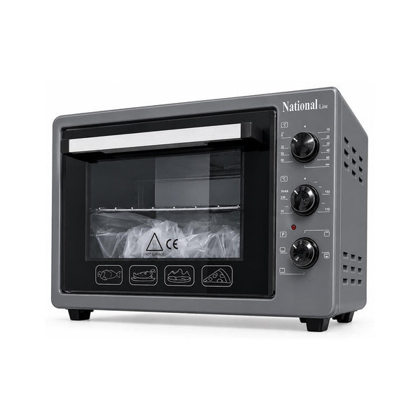 National Line National Line Electric Oven 38L Grey | ABH-38LT GREY# - Home & Kitchen - Lebanon