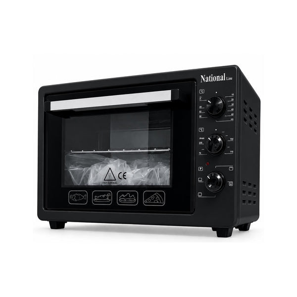 National Line National Line Electric Oven 38L Black | ABH-38LT BLK# - Home & Kitchen - Lebanon