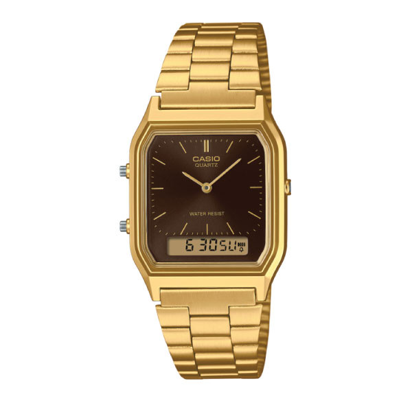 Casio Casio Unisex Vintage 2H Watch - Gold / Brown | AQ-230GA-5AMQYDF - Other - Lebanon