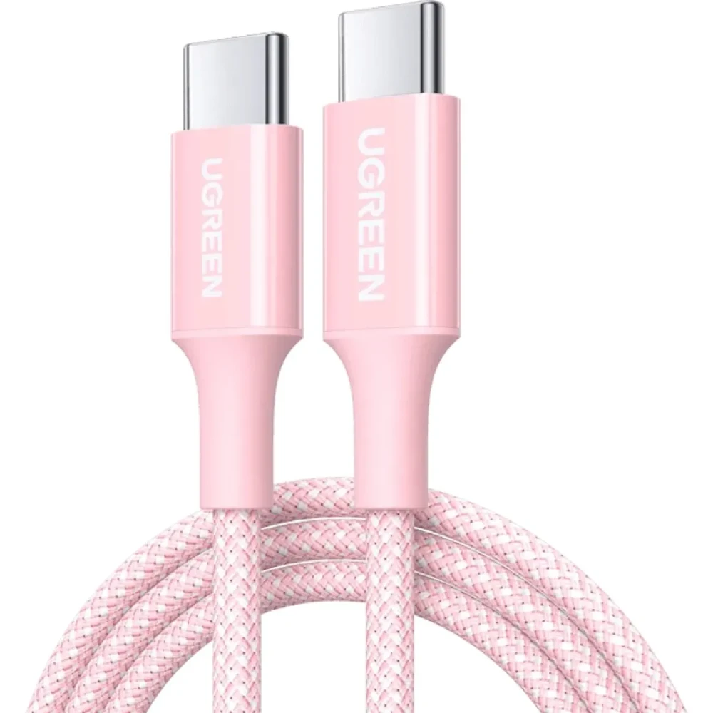 UGREEN UGREEN L501 USB-C to USB-C 60W Braided Cable 2m - Pink | 65246 - Computers & Tech - Lebanon