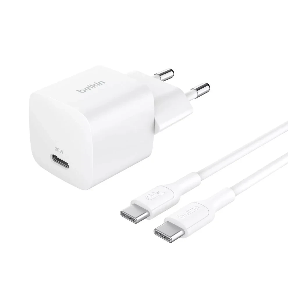 Belkin Belkin USB-C Charger 25W with 60W USB-C Cable – White - Phones & Wearables - Lebanon