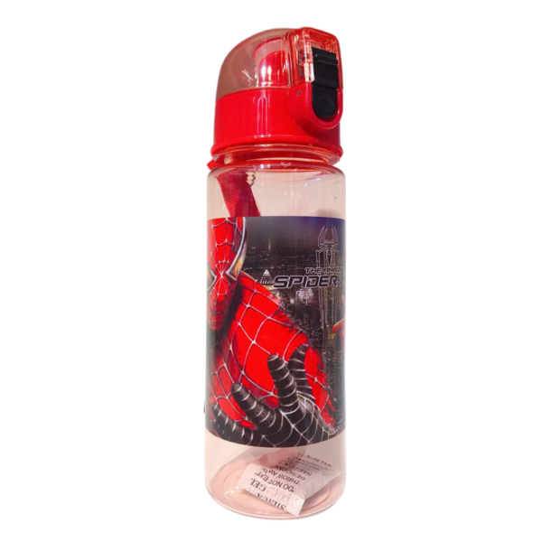 Spider-Man-Themed Flip-Top Water Bottle 550ml Red | SH-2013L - Home & Kitchen - Lebanon