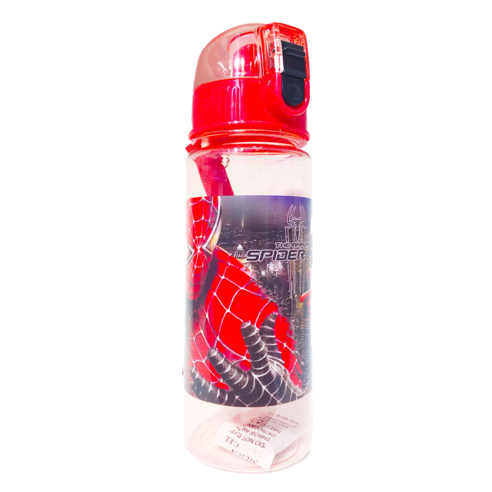 Spider-Man-Themed Flip-Top Water Bottle 350ml Red | SH-2007I - Home & Kitchen - Lebanon