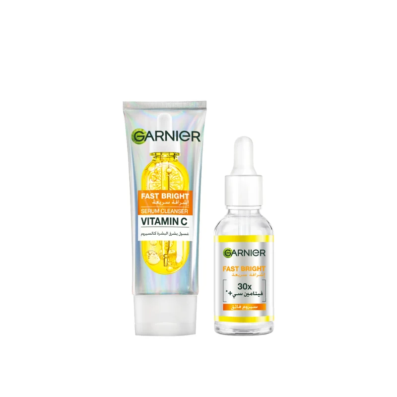 Garnier Garnier Fast Bright Dual Cleansing & Brightening Bundle - Beauty & Personal Care - Lebanon