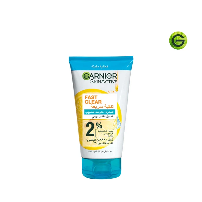Garnier Garnier Fast Clear 2% Salicylic Acid & Vitamin C 3-in-1 Anti-Acne Exfoliating Wash 150ml - Beauty & Personal Care - Lebanon