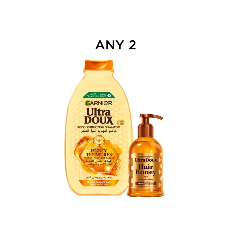Garnier Garnier Ultra Doux Shampoo & Serum Duo Bundle - Beauty & Personal Care - Lebanon