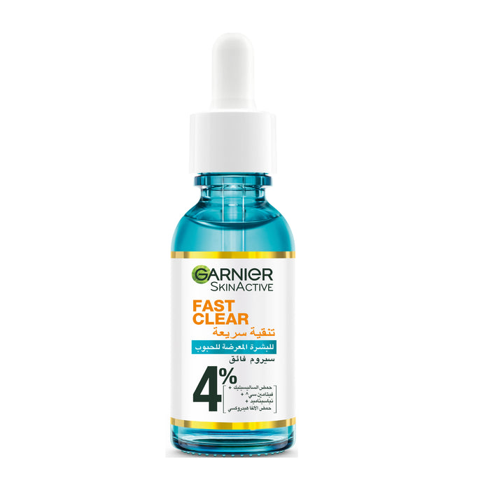 Garnier Garnier Fast Clear 4% Salicylic Acid Vitamin C Niacinamide AHA Anti-Acne Treatment Booster Serum - Beauty & Personal Care - Lebanon