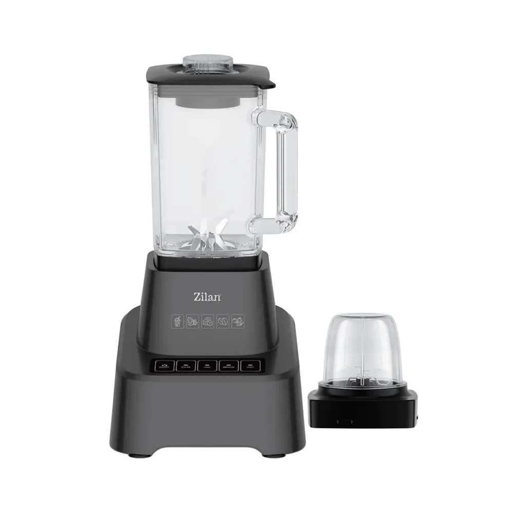 Zilan 2-in-1 Table Blender & Grinder 1200W 1.6L + 200ml - Gray | ZLN4310