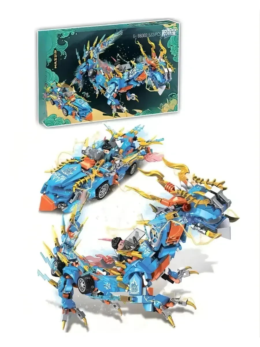 Transforming Dragon & Vehicle 532-Piece Building Blocks Set | 86002 - Toys & Games - Lebanon