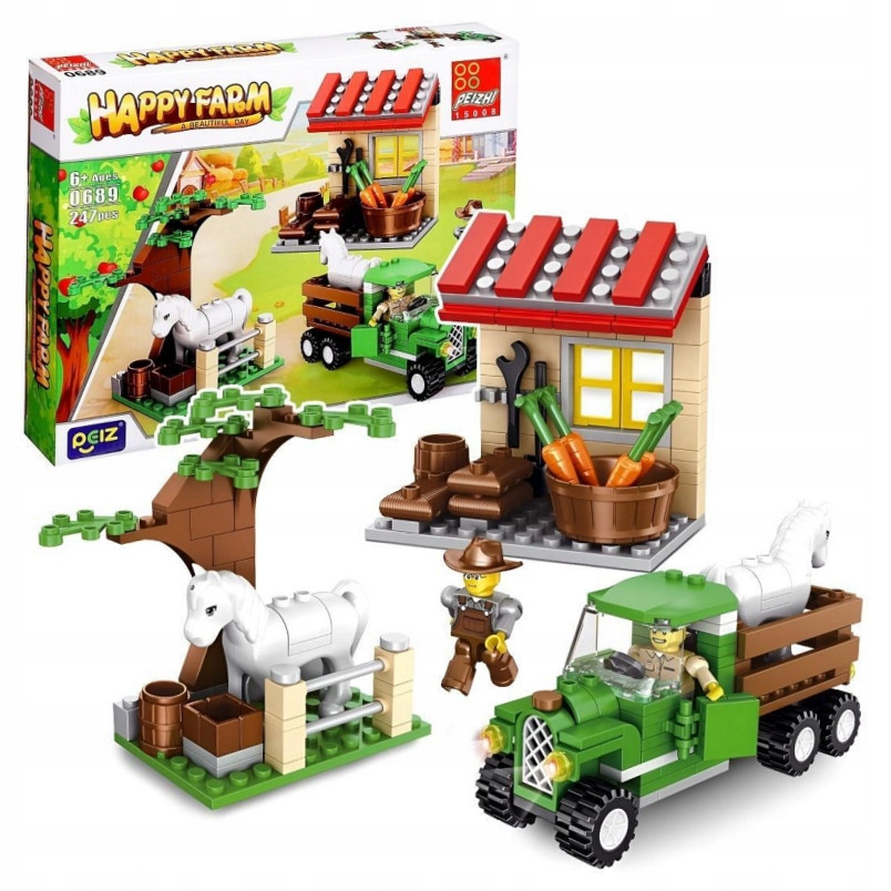 Happy Farm Truck & Horse Building Blocks Set | 0689 - Toys & Games - Lebanon