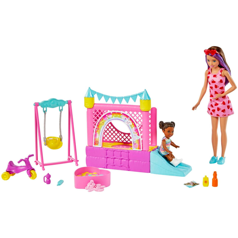 Barbie Barbie Skipper Babysitters Inc. Bounce House Playset with Dolls & Accessories | HHB67 - Toys & Games - Lebanon