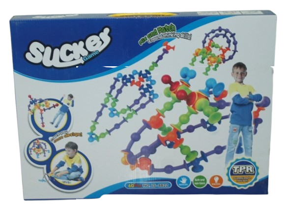 Sucker Game 60-Piece TPR Suction Construction Set | LS-8822 - Toys & Games - Lebanon