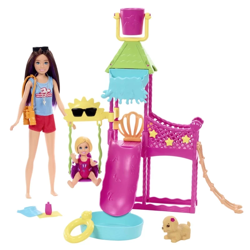 Barbie Barbie Skipper First Jobs Waterpark Playset with Dolls & Accessories | HKD80 - Toys & Games - Lebanon