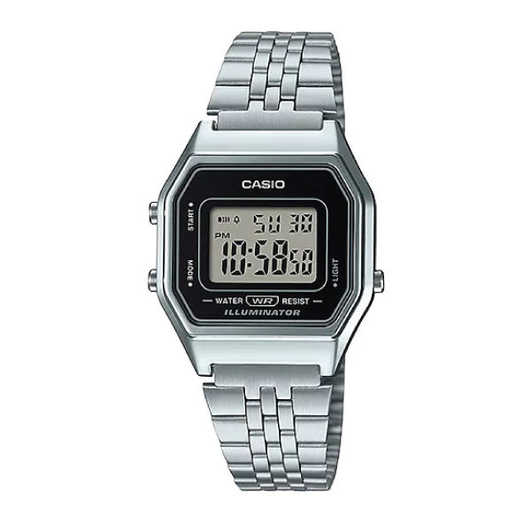 Casio Casio Digital Watch – Stainless-Steel Case, Black Dial & Bracelet | LA680WA-1DF - Phones & Wearables - Lebanon