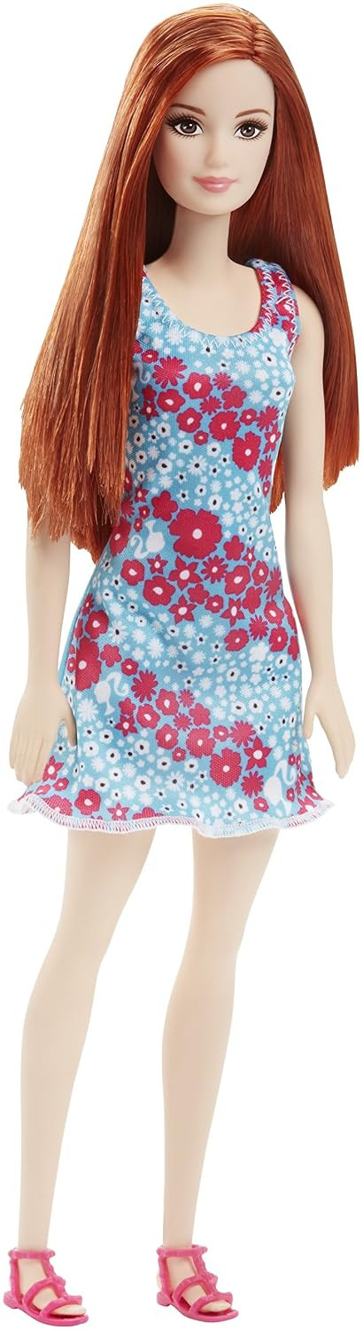 Barbie Barbie Entry Doll with Brunette Hair & Blue Graphic Dress | FJF16 - Toys & Games - Lebanon
