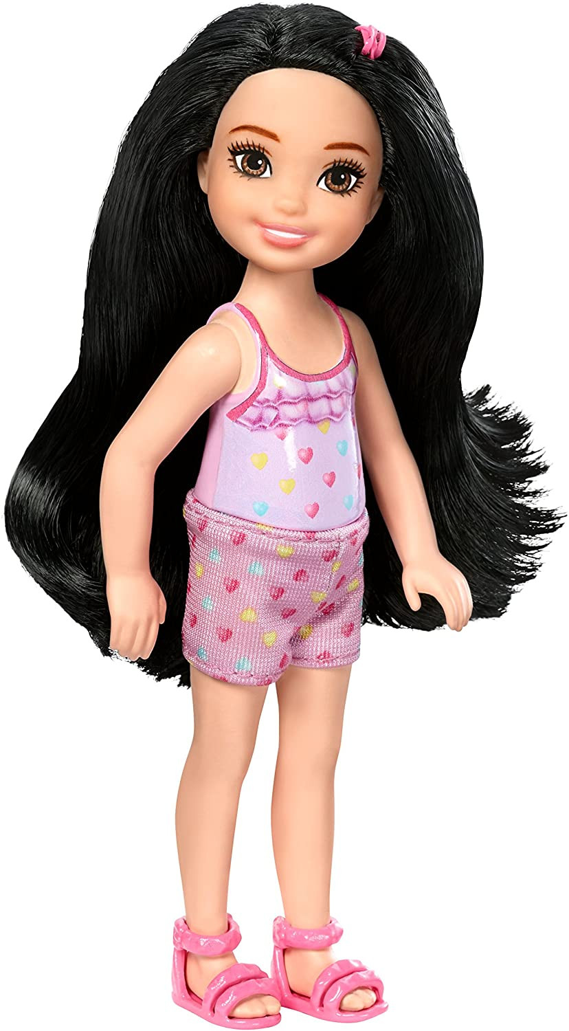 Barbie Barbie Club Chelsea Hearts Doll with Blonde Hair & Yellow Heart Dress | HNY57 - Toys & Games - Lebanon