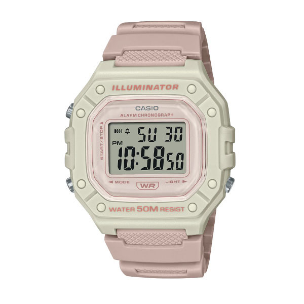 Casio Casio Digital Watch Beige Pink | W-218HC-4A2VDF - Phones & Wearables - Lebanon