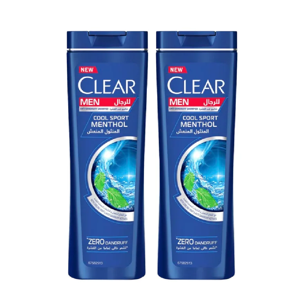 clear Clear Anti-Dandruff Men Shampoo Cool Sport Menthol 360ml, 2 @ 20% OFF - Beauty & Personal Care - Lebanon