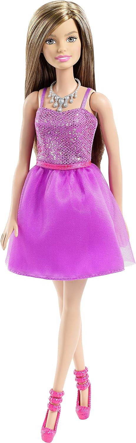 Barbie Barbie Glitz Doll with Brunette Hair & Purple Sparkle Dress | DGX81 - Toys & Games - Lebanon
