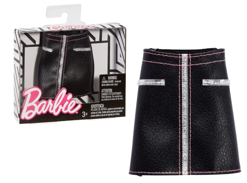 Barbie Barbie Fashions #5 Black Faux Leather Skirt | FPH27 - Toys & Games - Lebanon