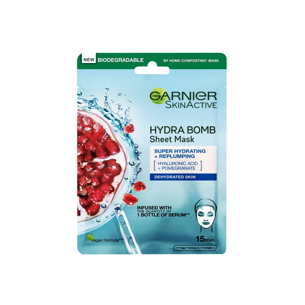 L'Oréal Garnier SN HydraBomb Face Tissue Mask Pomegranate - Beauty & Personal Care - Lebanon
