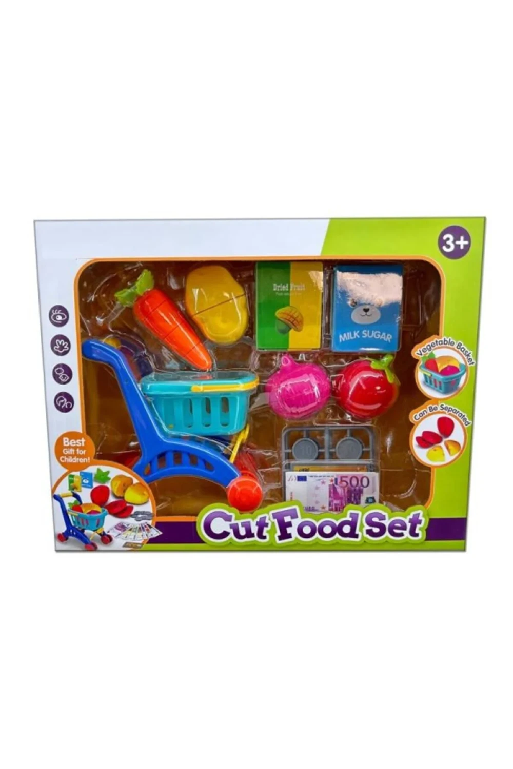 Ling Tong Toys Cut Food Shopping Cart Kitchen Play Set | LT8801-8B - Toys & Games - Lebanon