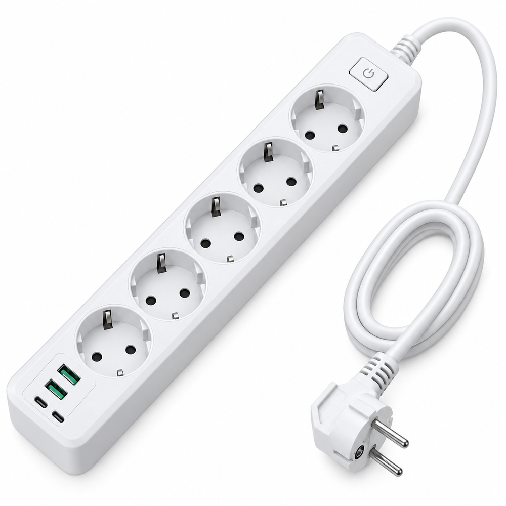 OEM CX-415PC 6-Port European Power Strip with 4 AC Sockets & USB | OM-CX-415PC-4P - Other - Lebanon