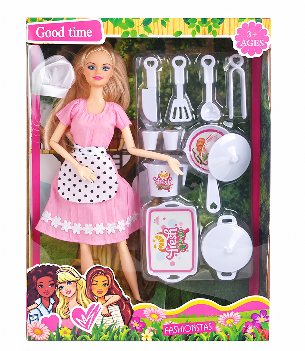 Good Time Fashion Doll Kitchen Play Set with Accessories | XZ263 - Toys & Games - Lebanon