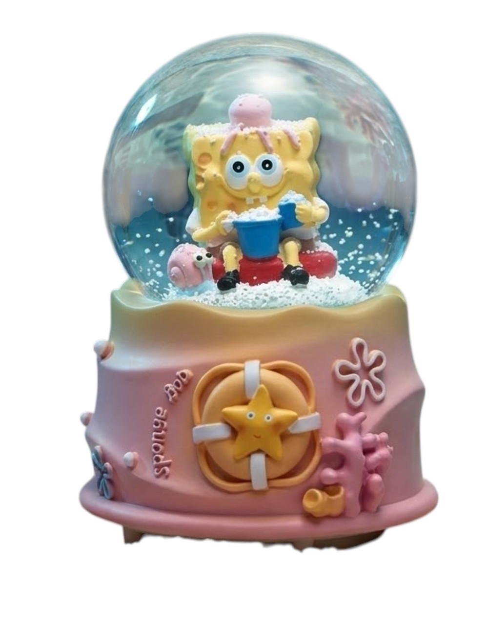 SpongeBob Decorative Snow Globe with Pink Base | Z1205 - Toys & Games - Lebanon