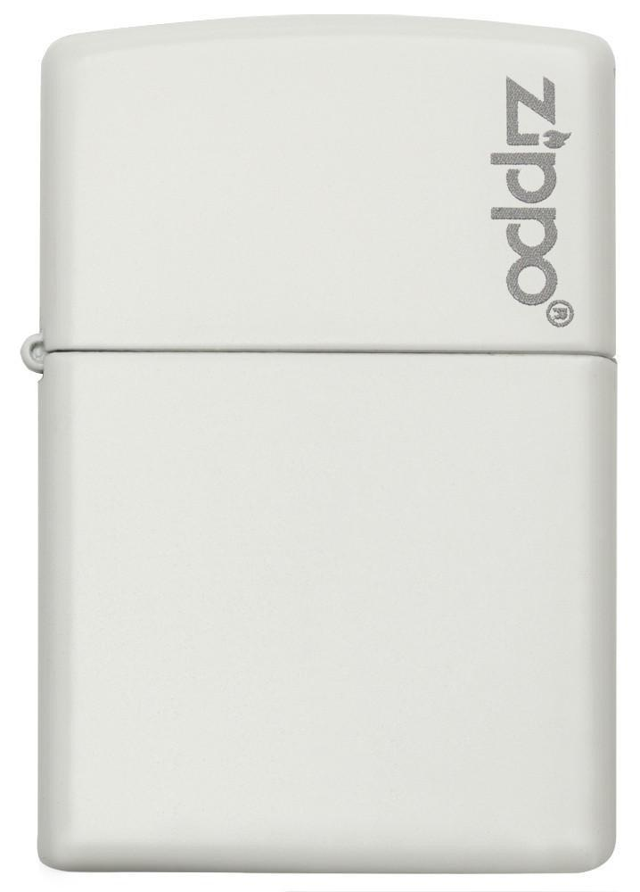 Zippo Zippo White Matte Logo Windproof Lighter | 214ZL - Home & Kitchen - Lebanon