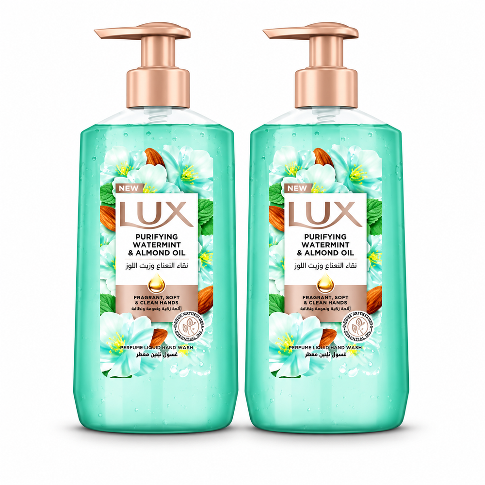 LUX Hand Wash Purify Watermint & Almond Oil 500ml - Pack of 2