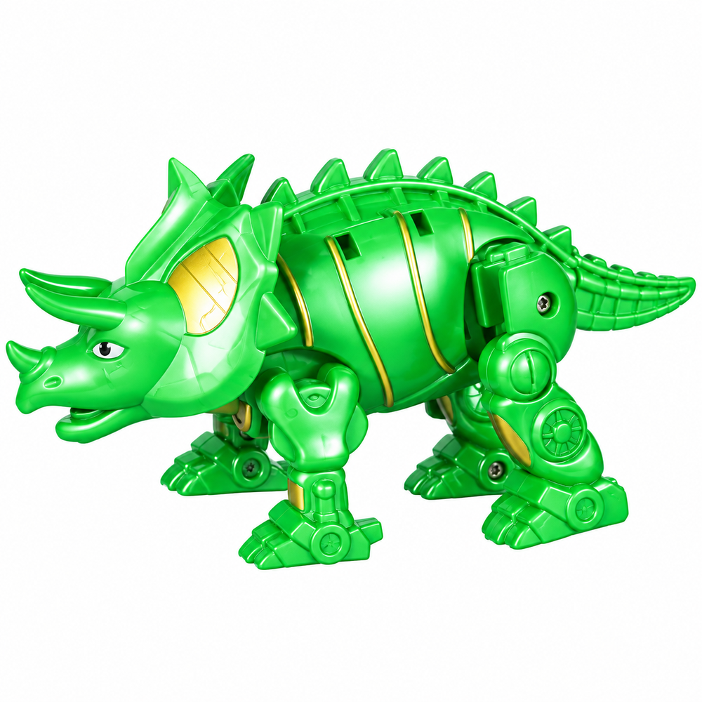 Dinosaur Soldier DIY Mechanical Triceratops Toy - Green | XK999-1 - Toys & Games - Lebanon
