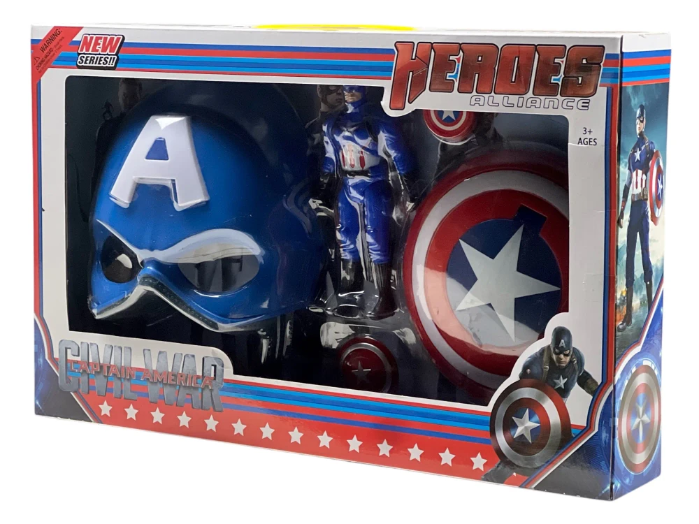 Heroes Alliance Captain America-Style Mask & Shield Set | WL3043 - Toys & Games - Lebanon