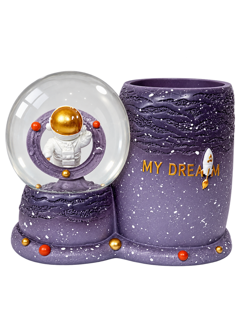My Dream My Dream Astronaut Snow Globe & Pen Holder Set | W3300 - Home & Kitchen - Lebanon