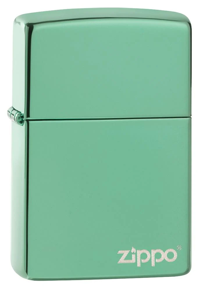 Zippo Zippo Classic High Polish Green Logo Windproof Lighter | 28129ZL - Home & Kitchen - Lebanon