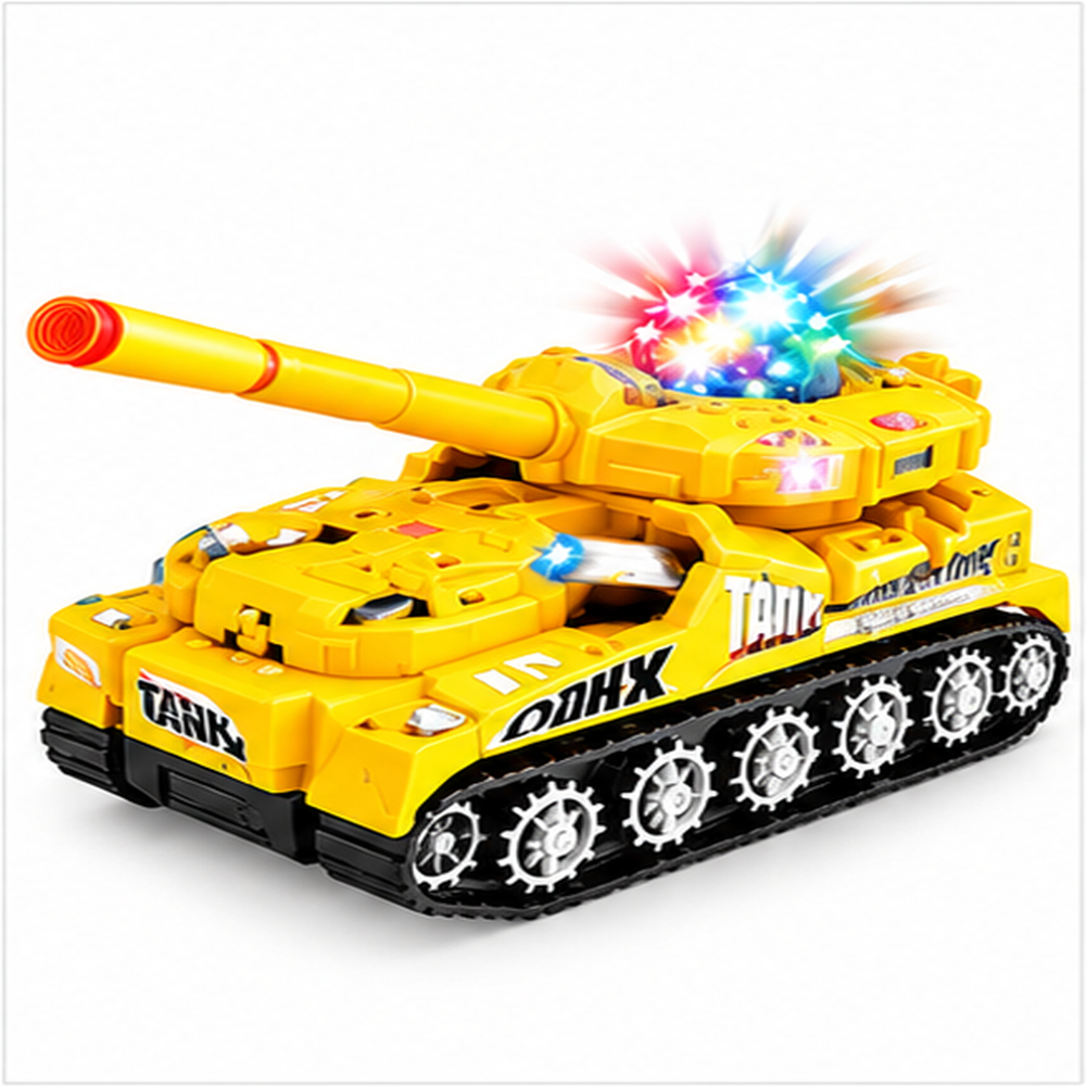 Kids Electric Light & Sound Toy Tank - Yellow | 2840 - Toys & Games - Lebanon