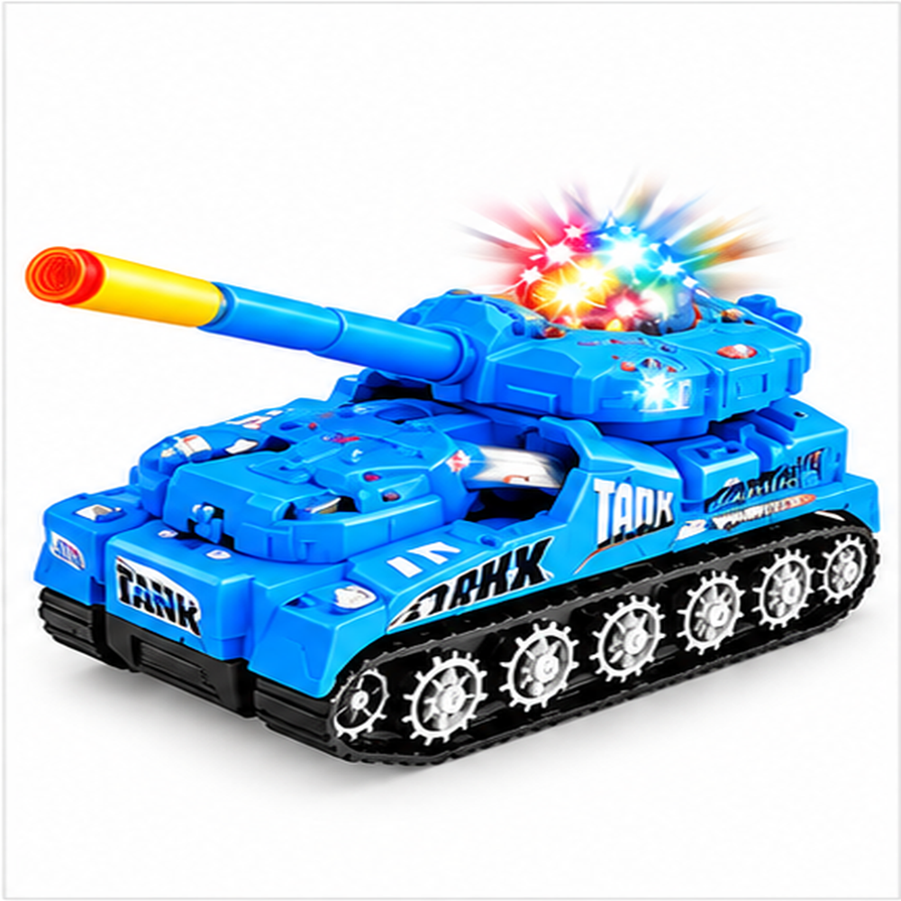 Kids Electric Light & Sound Toy Tank - Blue | 2840 - Toys & Games - Lebanon