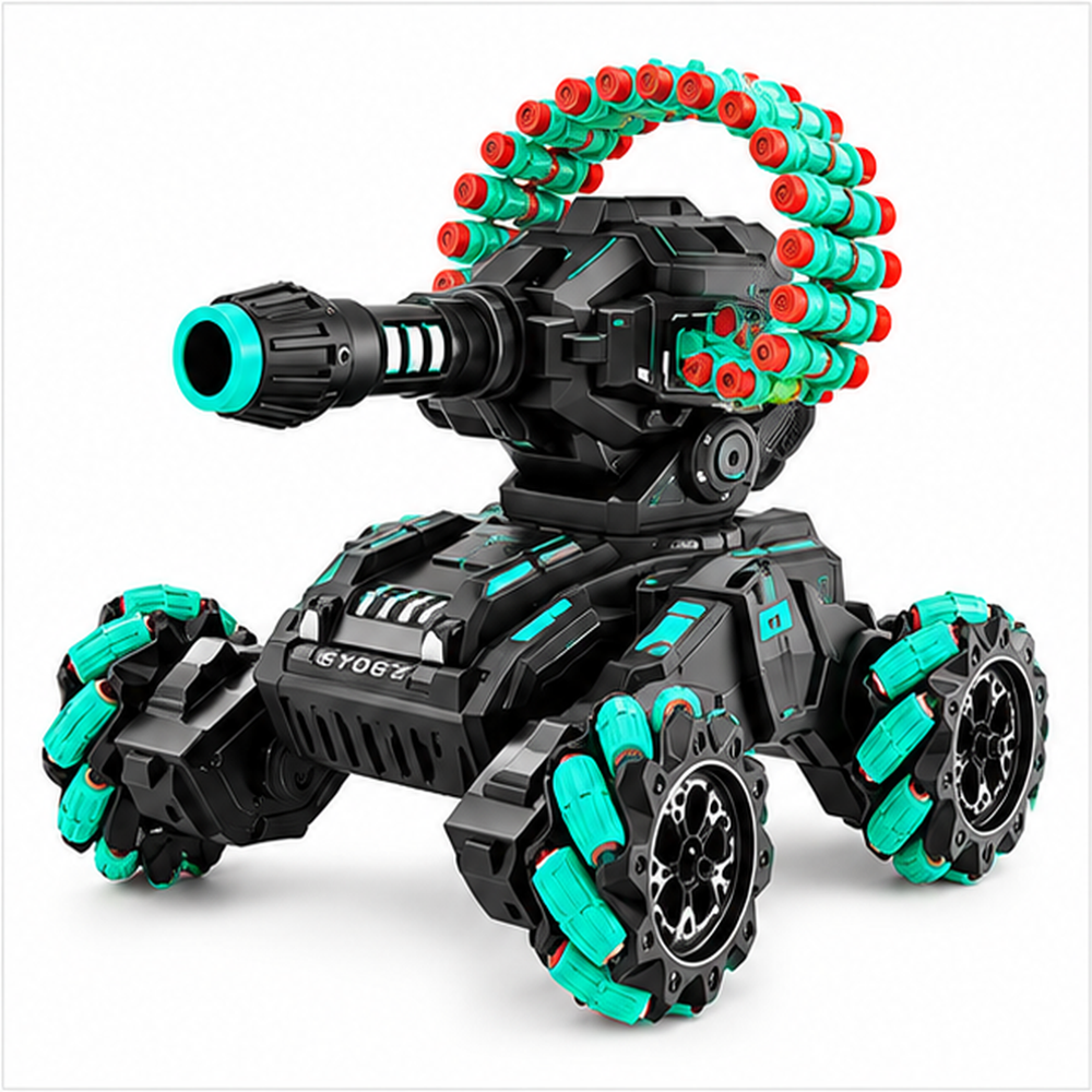 Spray Soft Bullet RC Battle Vehicle - Teal | SY067 - Toys & Games - Lebanon