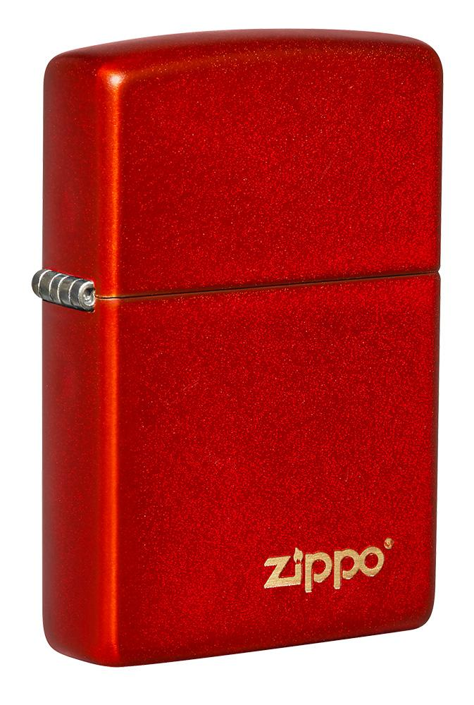 Zippo Zippo Metallic Red Lasered Logo Windproof Lighter | 49475ZL - Home & Kitchen - Lebanon