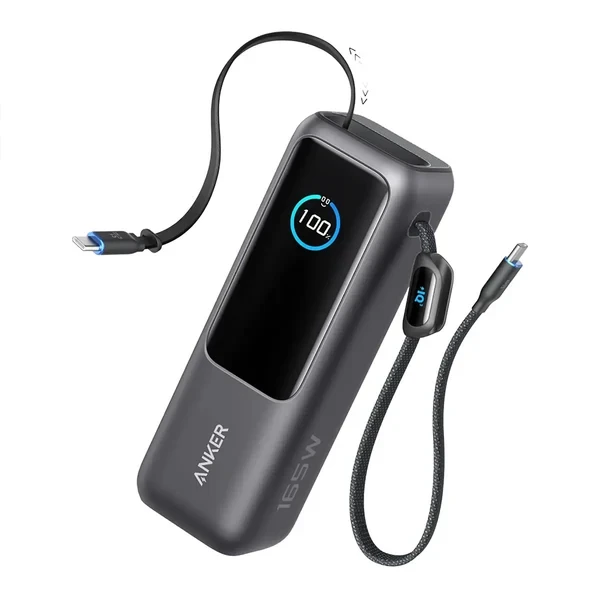 Anker Anker 25K 165W Power Bank with Built-In USB-C Cables | A1695 - Phones & Wearables - Lebanon